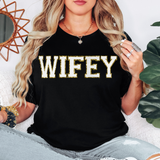 Faux Chenille Wifey PNG Digital Download x2 (White and Color files included)