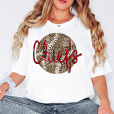 Chiefs Red & Black Leopard Baseball Grunge Digital Download