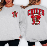 Chiefs Red Football Arched Team Bow Digital Download