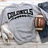 Colonels Black Football Arched Digital Download