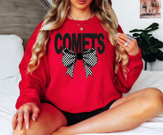 Comets Coquette Checker Bow Digital Download