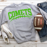 Comets Kelly Green Football Arched Digital Download