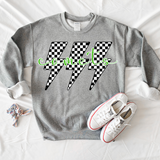 Comets Retro Bolt Black & White Checker Teams Digital Download