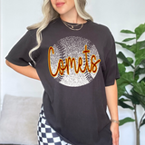 Comets Maroon/Gold Baseball Halftone Digital Download