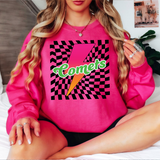 Comets Checker Neon Bolt Digital Download