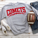 Comets Red Football Arched Digital Download