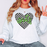 Comets Retro Checker Heart Digital Download