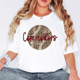 Commodors Red & Black Leopard Baseball Grunge Digital Download