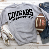 Cougars Black Football Arched Digital Download