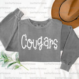 Cougars Dotted Doodle PNG Digital Download