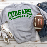 Cougars Green Football Arched Digital Download