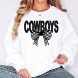 Cowboys Coquette Checker Bow Digital Download