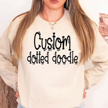 Custom Dotted Doodle PNG Digital Download