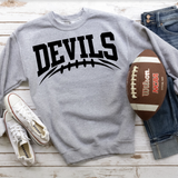 Devils Black Football Arched Digital Download
