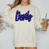 Devils Crackle Cursive Teams Digital Download