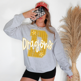 Dragons Stripes Varsity Team Digital Download