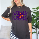 Dragons Basketball Bow Team Repeat Purple Digital Download