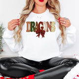 Dragons Christmas Bow Doodle Digital Download
