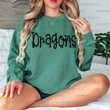 Dragons Dotted Doodle PNG Digital Download