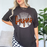 Dragons Orange Baseball Halftone Digital Download