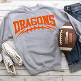 Dragons Orange Football Arched Digital Download