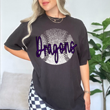 Dragons Purple Baseball Halftone Digital Download