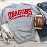 Dragons Red Football Arched Digital Download