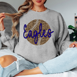 Eagles Leopard Baseball Royal Blue & Black Digital Download