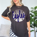 Eagles Royal Blue Baseball Halftone Digital Download