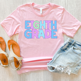 Eighth Grade Bookworm Back to School Pastel Colors Digital Download