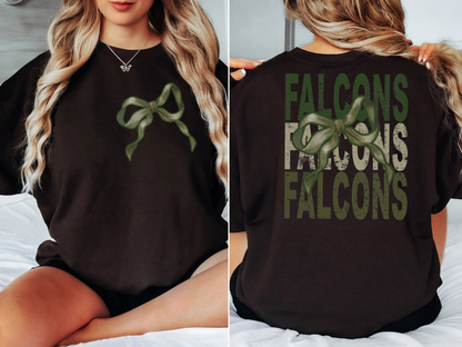 Falcon Repeat Camo Green Bow Digital Download