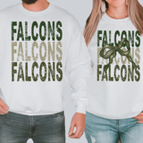 Falcon Repeat Camo Green Bow Digital Download
