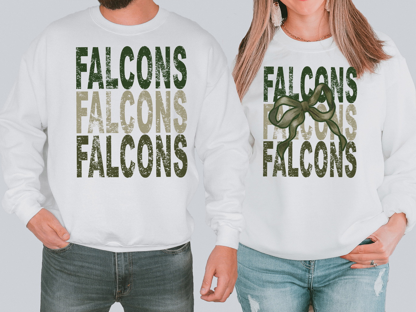 Falcon Repeat Camo Green Bow Digital Download