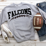 Falcons Black Football Arched Digital Download