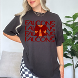 Falcons Basketball Bow Team Repeat Maroon Digital Download