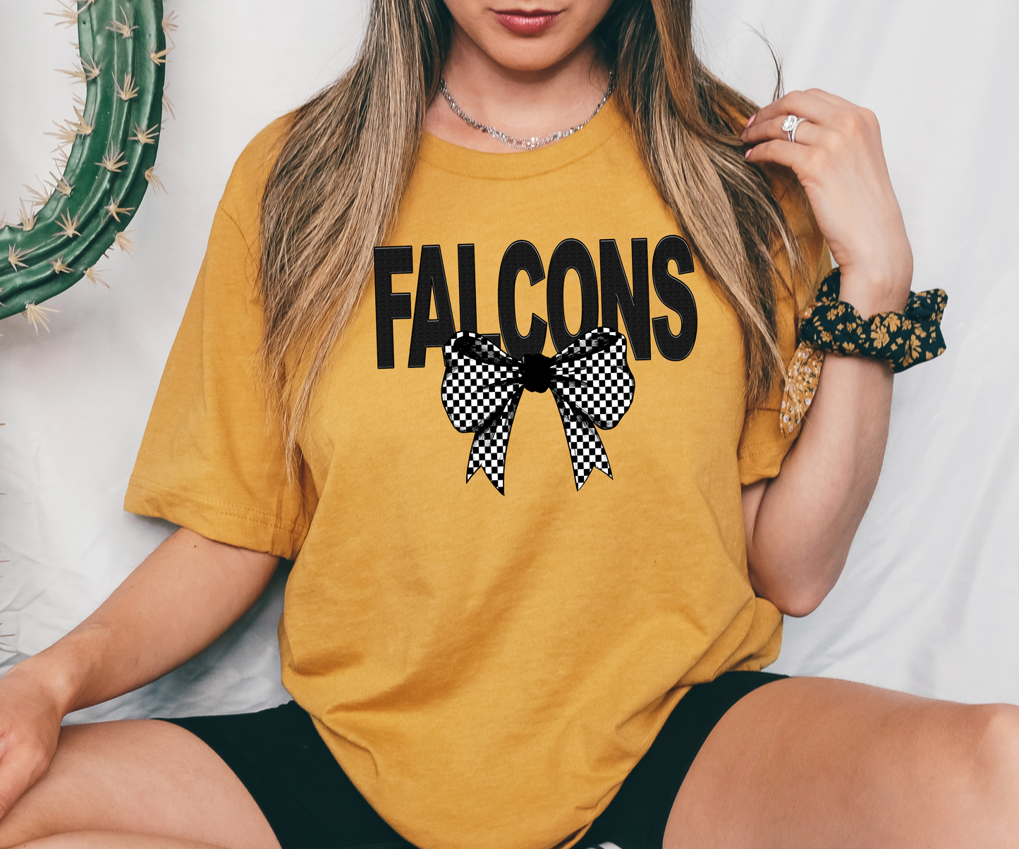 Falcons Coquette Checker Bow Digital Download