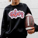 Falcons Outline Polka Dot Digital Download