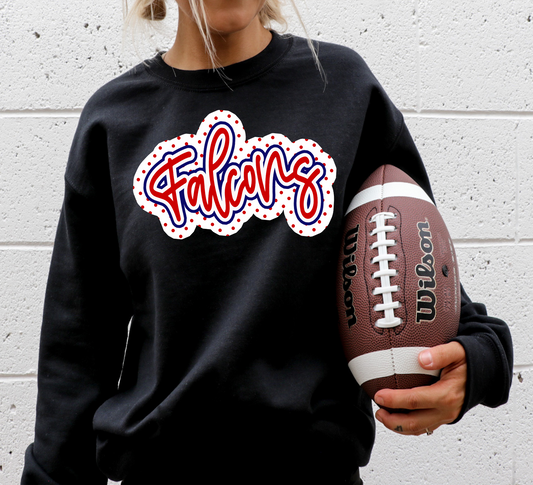 Falcons Outline Polka Dot Digital Download