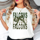 Falcon Repeat Camo Green Bow Digital Download