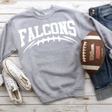 Falcons White Football Arched Digital Download