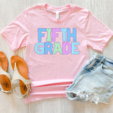 Fifth Grade Bookworm Back to School Pastel Colors Digital Download