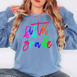 Back To School Multi Color Fifth Grade PNG Digital Download