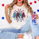 Mama Faux Glitter Fireworks PNG