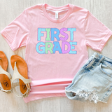 First Grade Bookworm Back to School Pastel Colors Digital Download