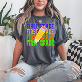 First Grade Bookworm Repeat Solid Pencil Digital Download