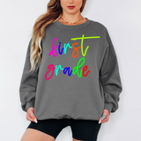 Back To School Multi Color First Grade PNG Digital Download