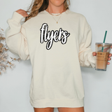 Flyers Crackle Cursive Teams Digital Download