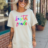 Back To School Multi Color Fourth Grade PNG Digital Download