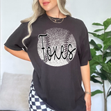 Foxes Black Baseball Halftone Digital Download