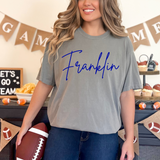 Franklin Script Blue PNG Digital Download
